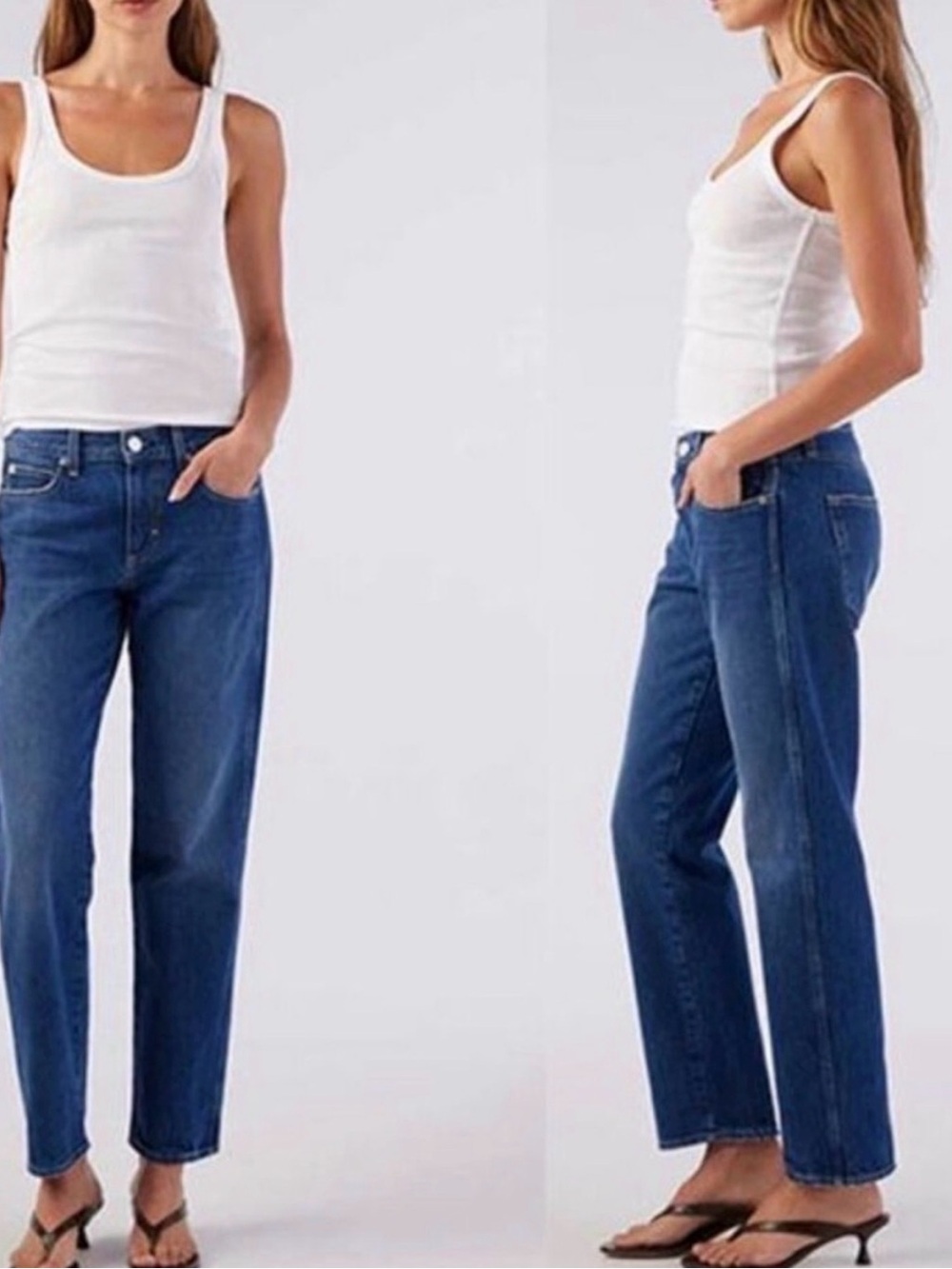 AMO Libby Jeans Women's 30 Mid Rise Straight Leg Mastermind Wash